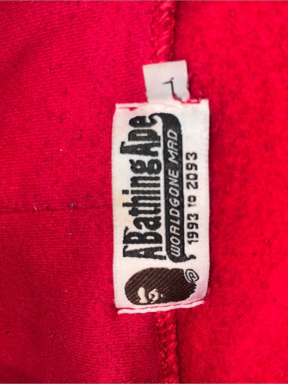 BAPE - A Bathing Ape Red Camo Full Zip Men's Size Large - Picture 3 of 6